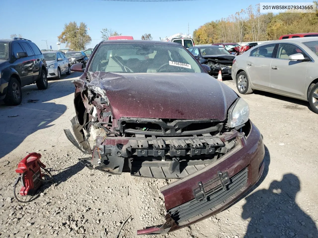 2007 Chevrolet Impala Ls VIN: 2G1WB58K079343665 Lot: 77683894