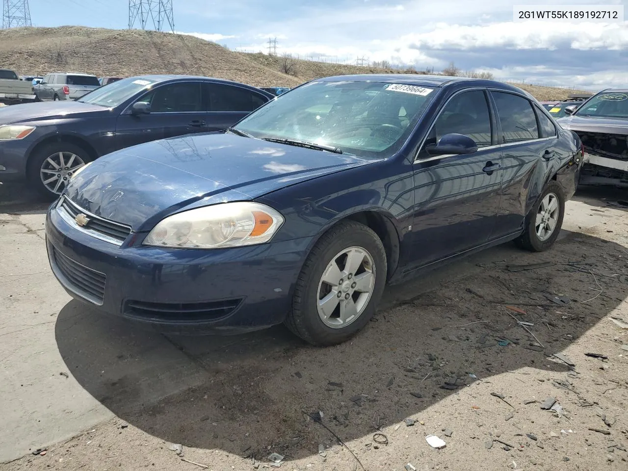 2008 Chevrolet Impala Lt VIN: 2G1WT55K189192712 Lot: 50739664