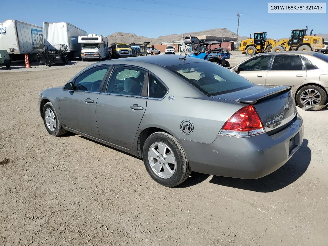 2G1WT58K781321417 2008 Chevrolet Impala Lt