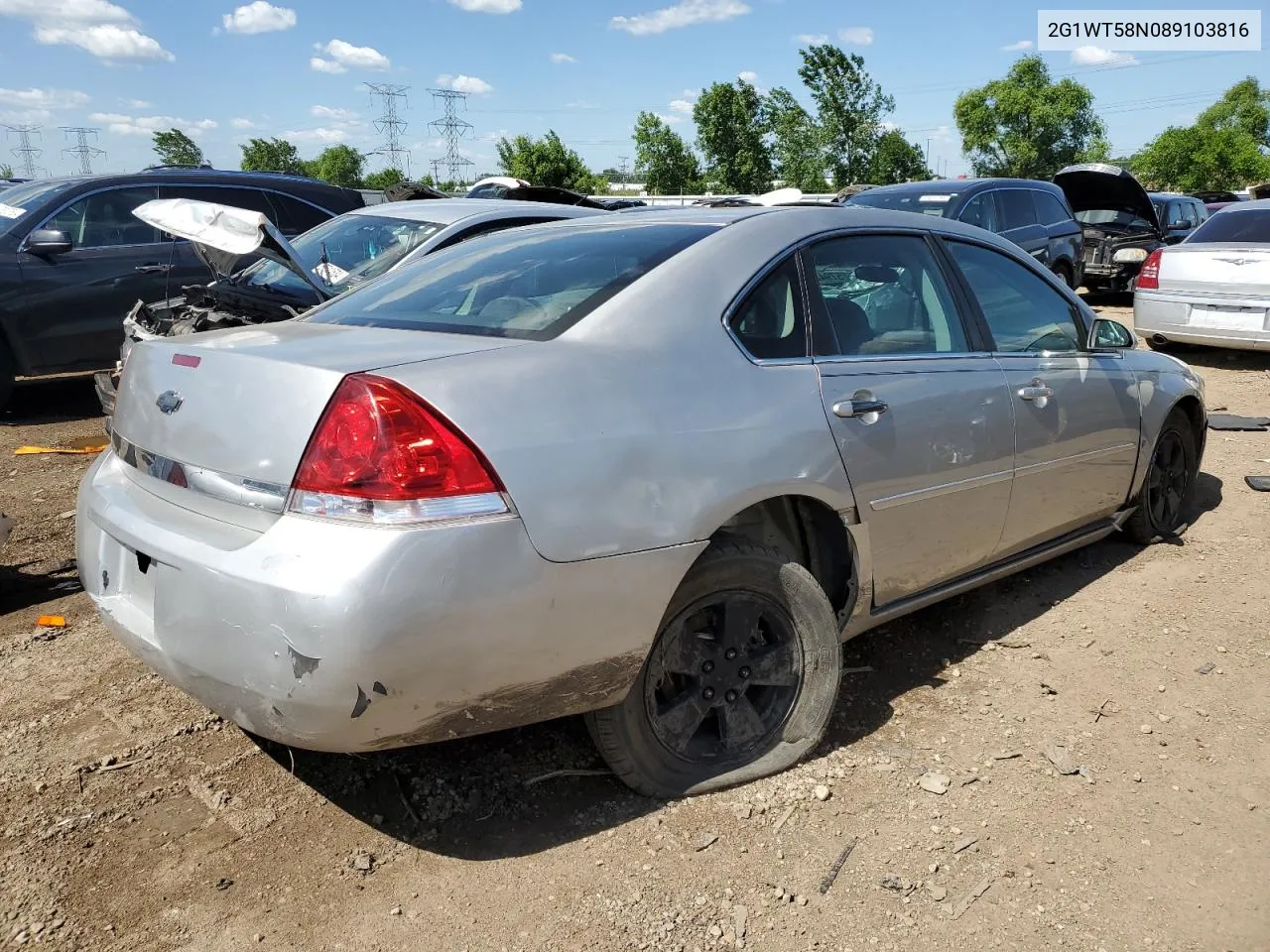 2008 Chevrolet Impala Lt VIN: 2G1WT58N089103816 Lot: 57942464