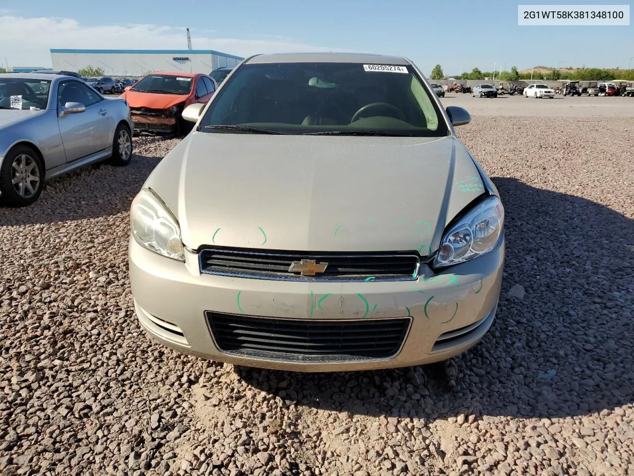 2008 Chevrolet Impala Lt VIN: 2G1WT58K381348100 Lot: 60205274