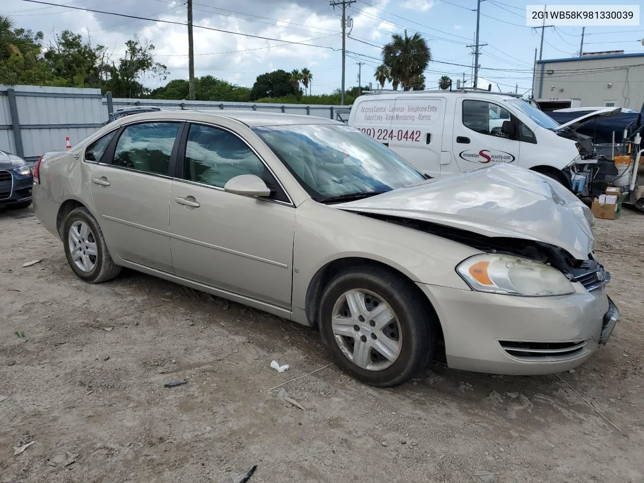 2008 Chevrolet Impala Ls VIN: 2G1WB58K981330039 Lot: 61898394