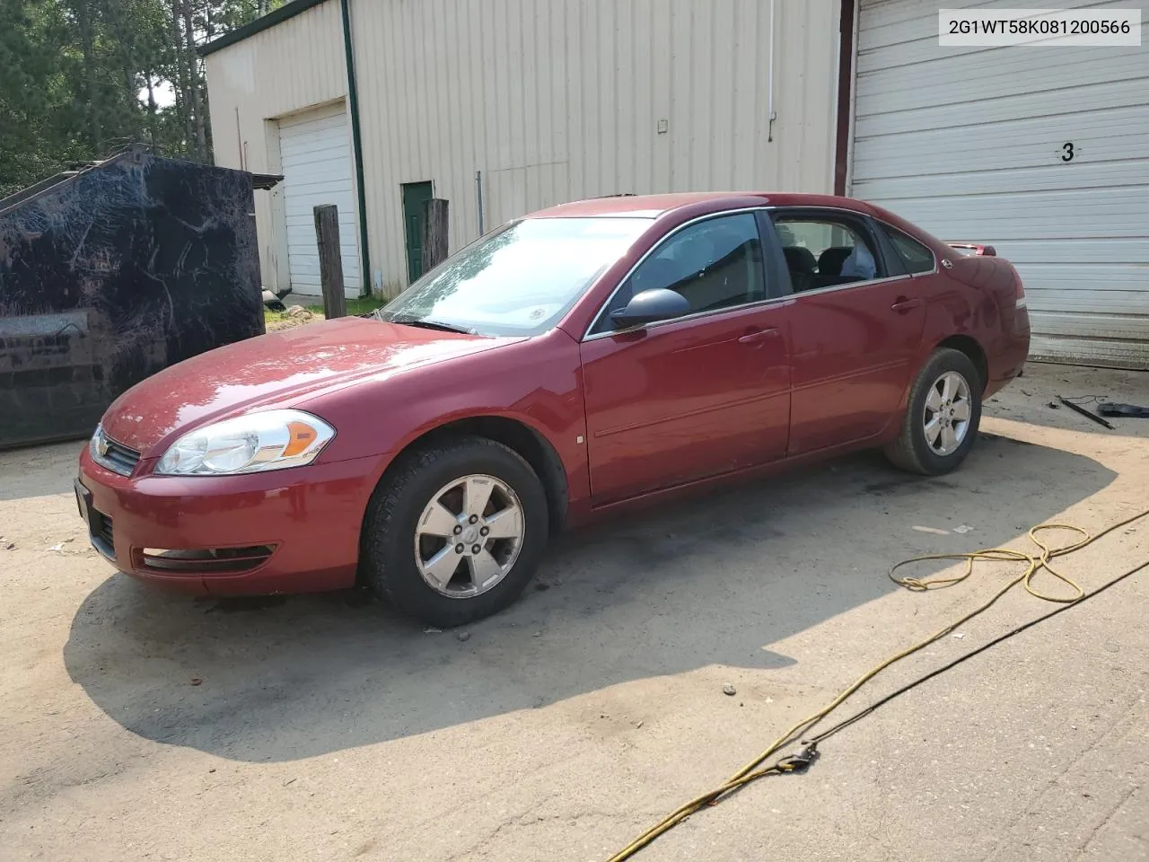 2G1WT58K081200566 2008 Chevrolet Impala Lt