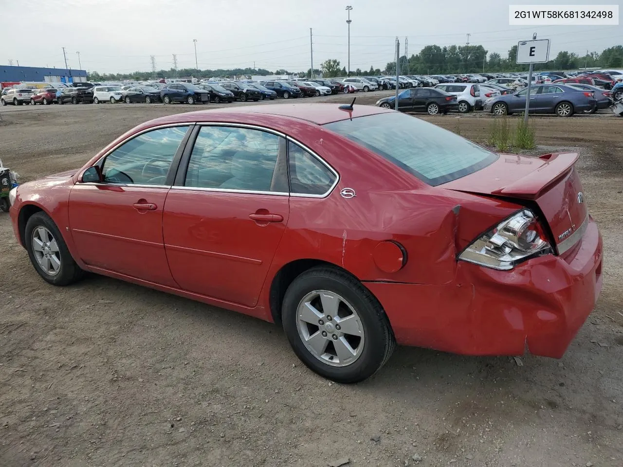 2008 Chevrolet Impala Lt VIN: 2G1WT58K681342498 Lot: 65898684