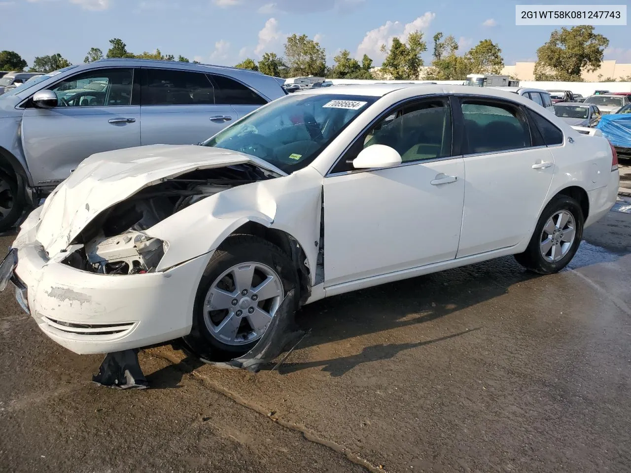 2008 Chevrolet Impala Lt VIN: 2G1WT58K081247743 Lot: 70695654