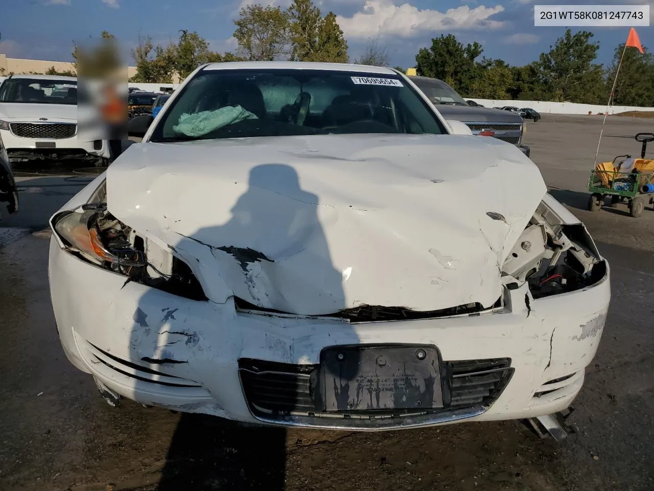 2008 Chevrolet Impala Lt VIN: 2G1WT58K081247743 Lot: 70695654