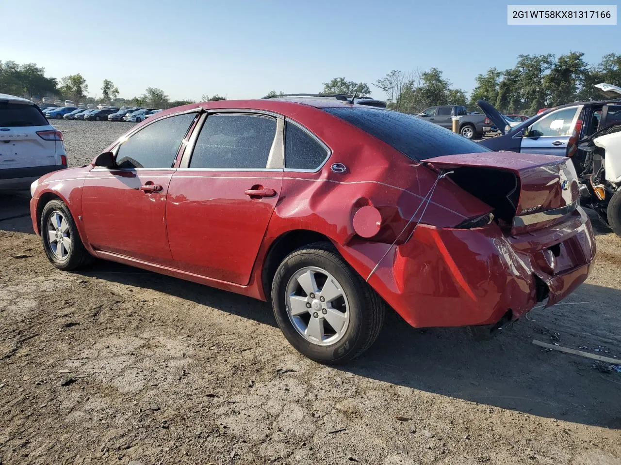 2G1WT58KX81317166 2008 Chevrolet Impala Lt