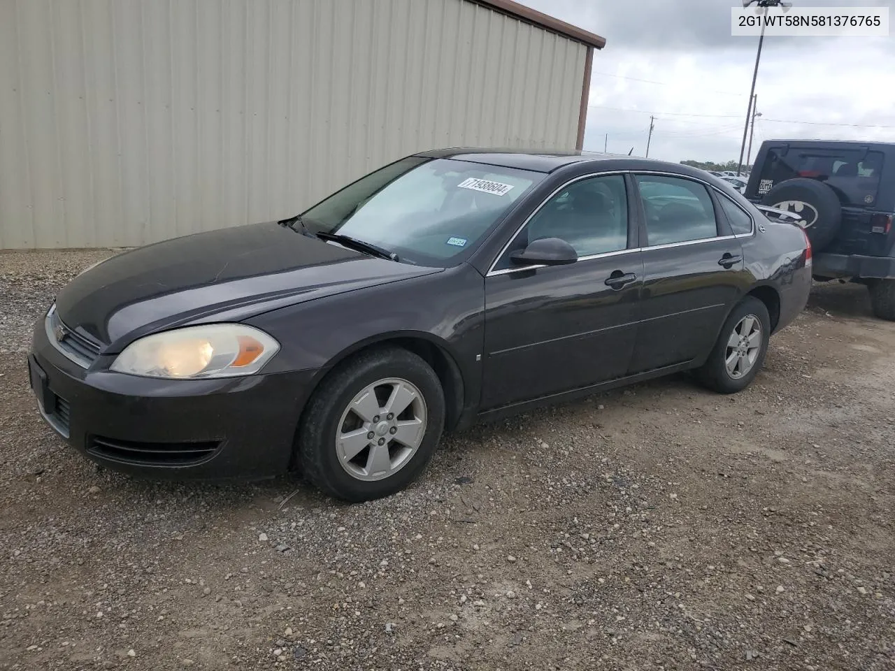 2008 Chevrolet Impala Lt VIN: 2G1WT58N581376765 Lot: 71938604