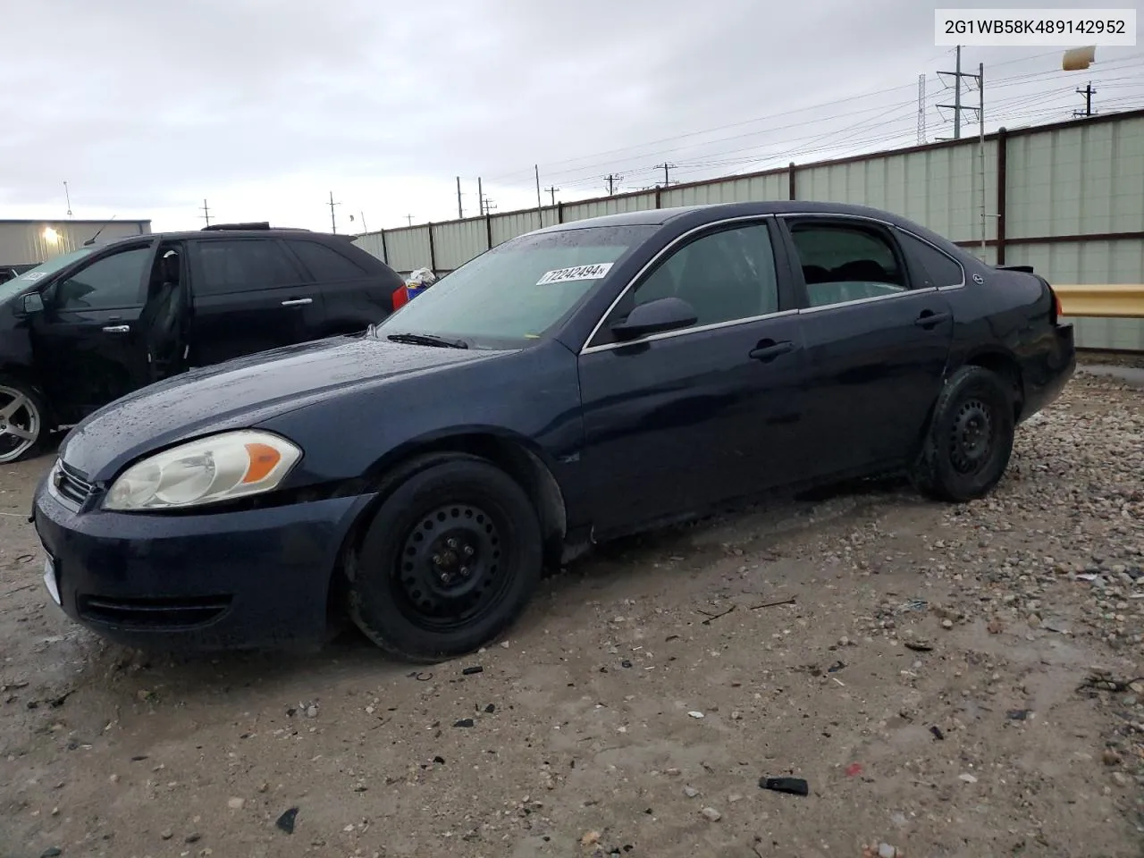 2008 Chevrolet Impala Ls VIN: 2G1WB58K489142952 Lot: 72242494