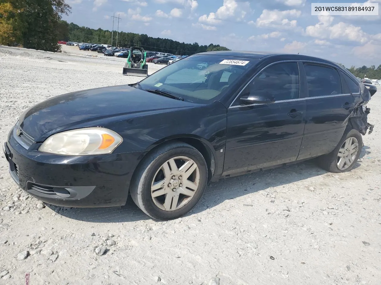 2008 Chevrolet Impala Lt VIN: 2G1WC583189184937 Lot: 72854674