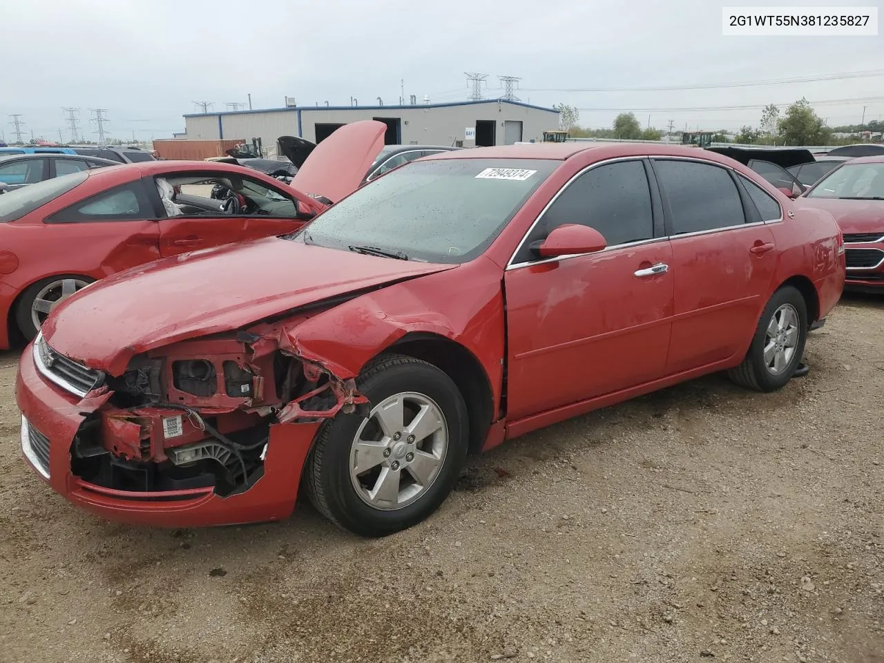 2008 Chevrolet Impala Lt VIN: 2G1WT55N381235827 Lot: 72949374