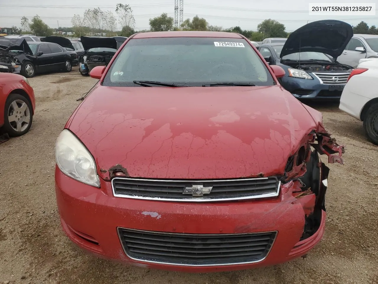 2008 Chevrolet Impala Lt VIN: 2G1WT55N381235827 Lot: 72949374