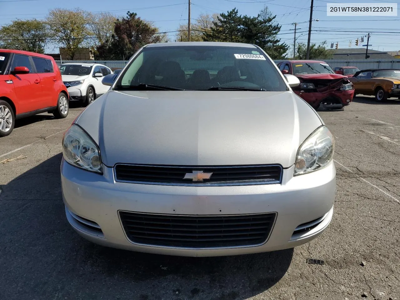 2008 Chevrolet Impala Lt VIN: 2G1WT58N381222071 Lot: 72980684