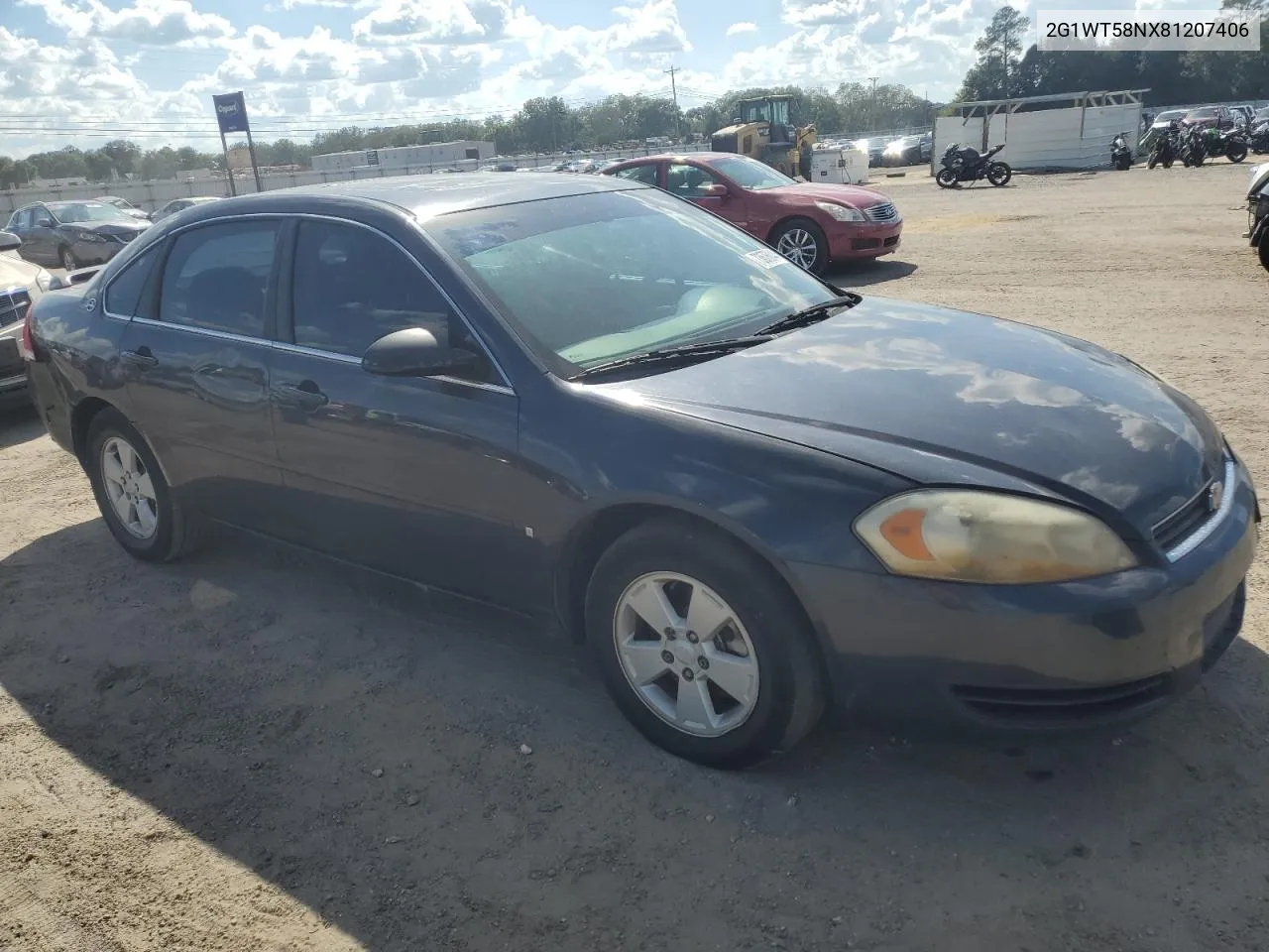 2008 Chevrolet Impala Lt VIN: 2G1WT58NX81207406 Lot: 73676844