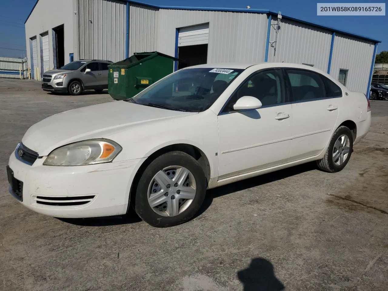 2008 Chevrolet Impala Ls VIN: 2G1WB58K089165726 Lot: 74553444