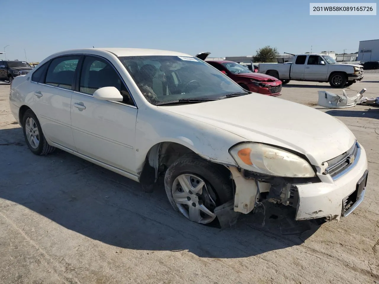 2008 Chevrolet Impala Ls VIN: 2G1WB58K089165726 Lot: 74553444