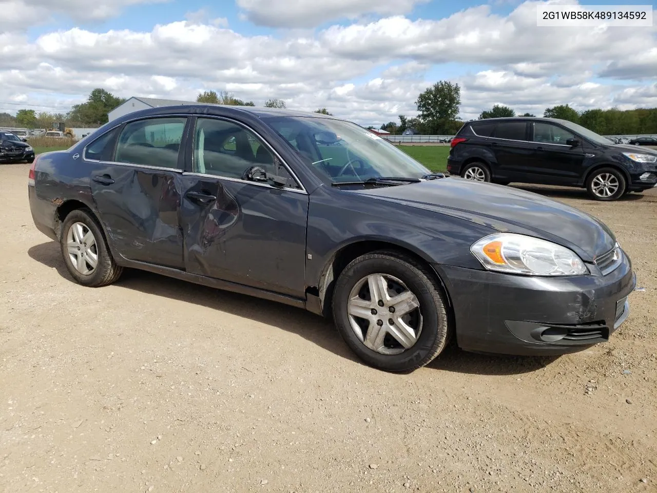 2008 Chevrolet Impala Ls VIN: 2G1WB58K489134592 Lot: 74936754