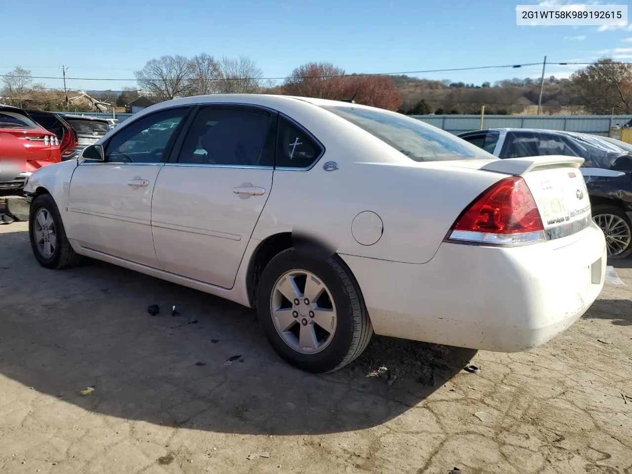 2008 Chevrolet Impala Lt VIN: 2G1WT58K989192615 Lot: 76496753