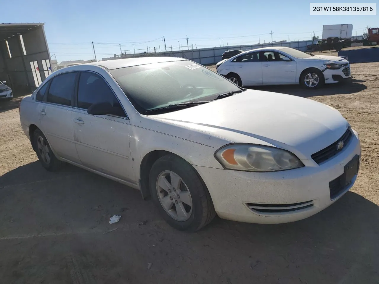 2008 Chevrolet Impala Lt VIN: 2G1WT58K381357816 Lot: 76747974