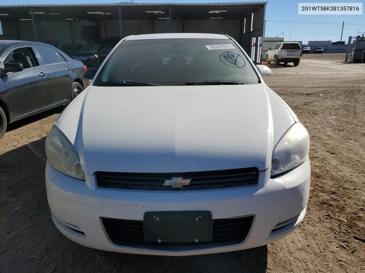 2008 Chevrolet Impala Lt VIN: 2G1WT58K381357816 Lot: 76747974