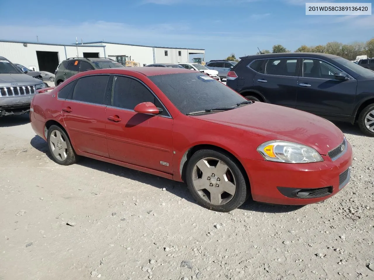 2008 Chevrolet Impala Super Sport VIN: 2G1WD58C389136420 Lot: 77190734