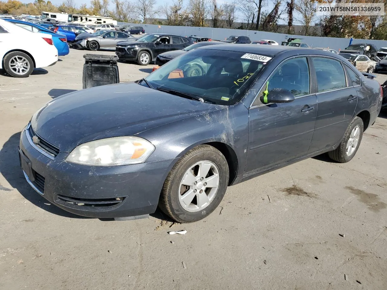 2008 Chevrolet Impala Lt VIN: 2G1WT58N581336959 Lot: 77406834