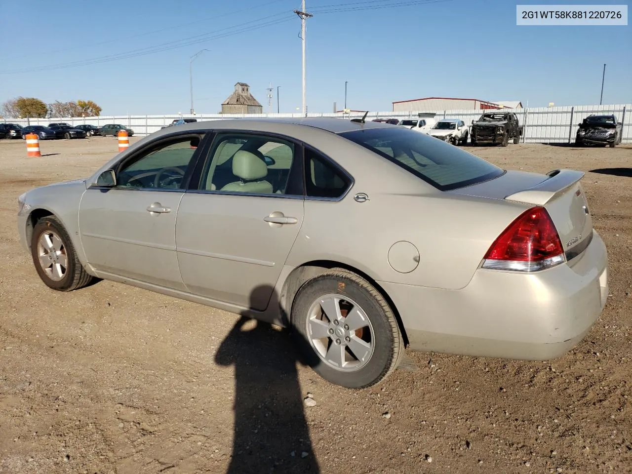 2008 Chevrolet Impala Lt VIN: 2G1WT58K881220726 Lot: 77656714