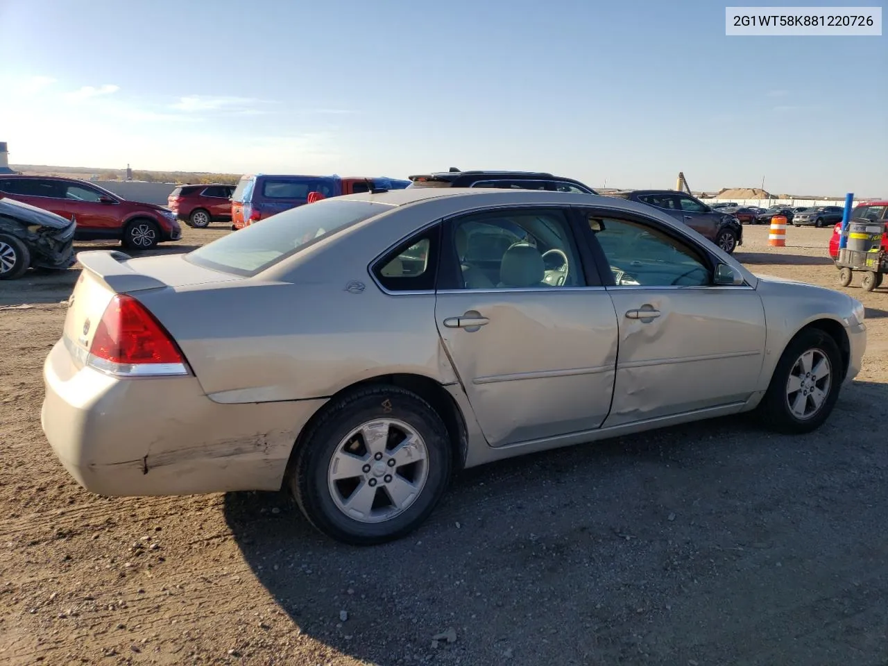 2008 Chevrolet Impala Lt VIN: 2G1WT58K881220726 Lot: 77656714