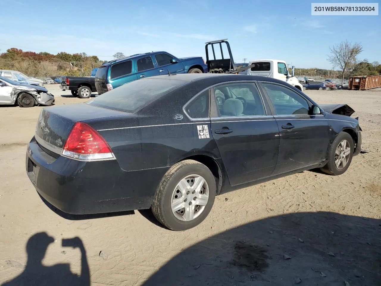 2008 Chevrolet Impala Ls VIN: 2G1WB58N781330504 Lot: 77958194