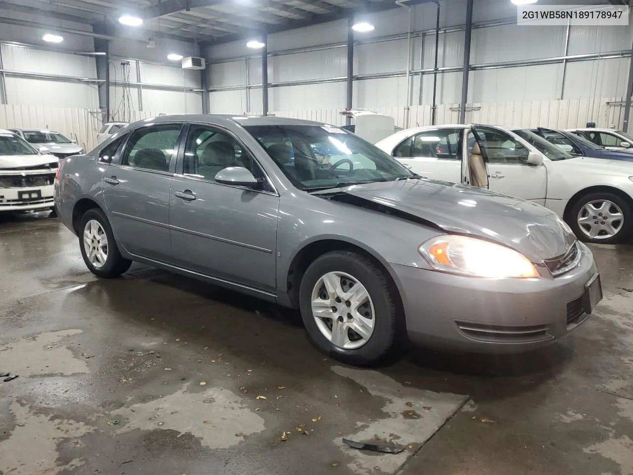 2008 Chevrolet Impala Ls VIN: 2G1WB58N189178947 Lot: 78303974