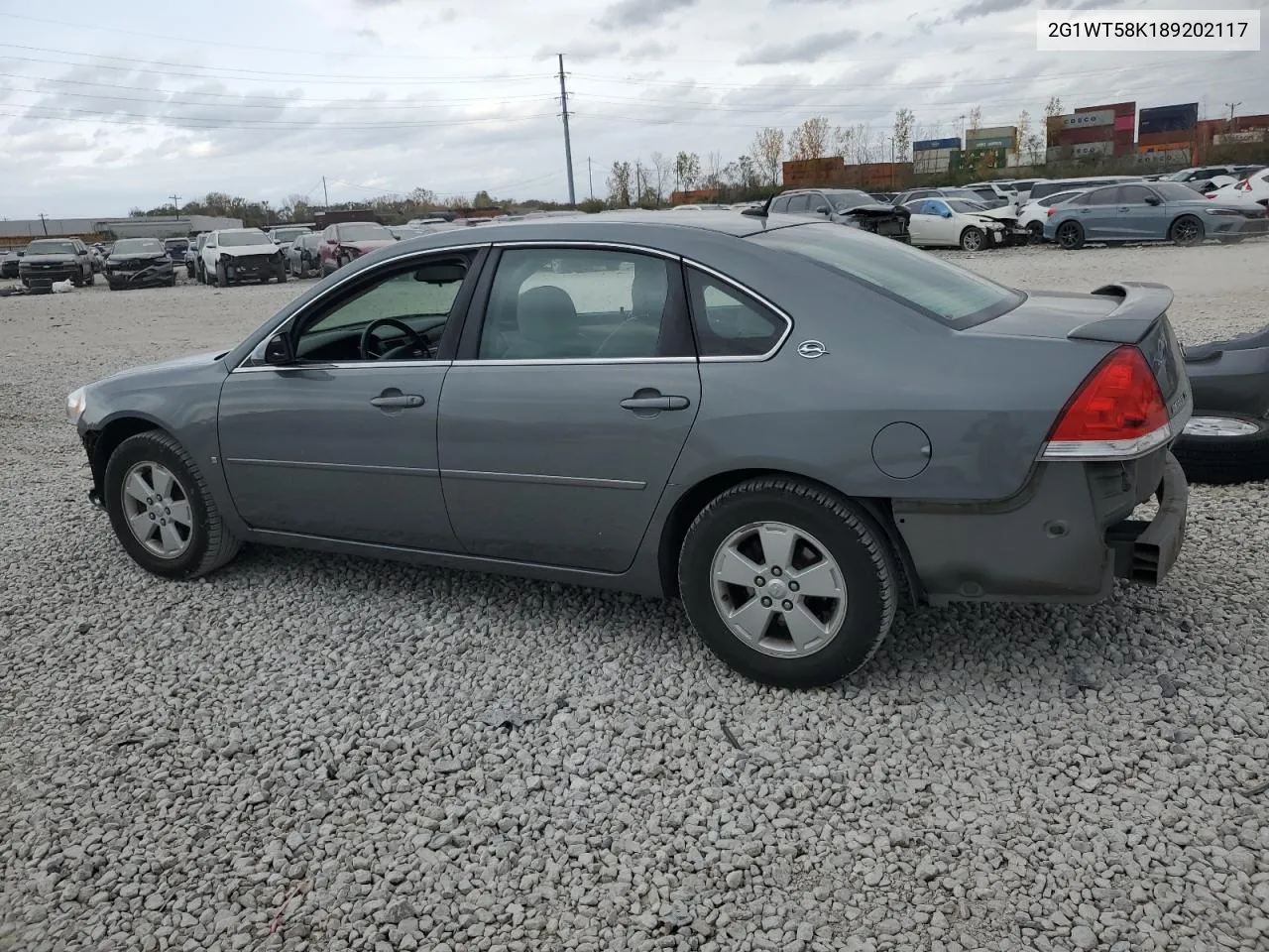 2008 Chevrolet Impala Lt VIN: 2G1WT58K189202117 Lot: 78494734