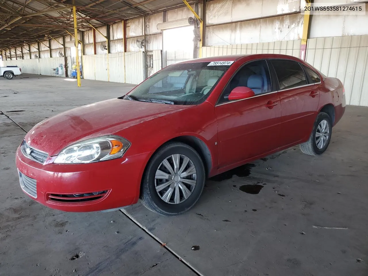 2008 Chevrolet Impala Police VIN: 2G1WS553581274615 Lot: 78514974