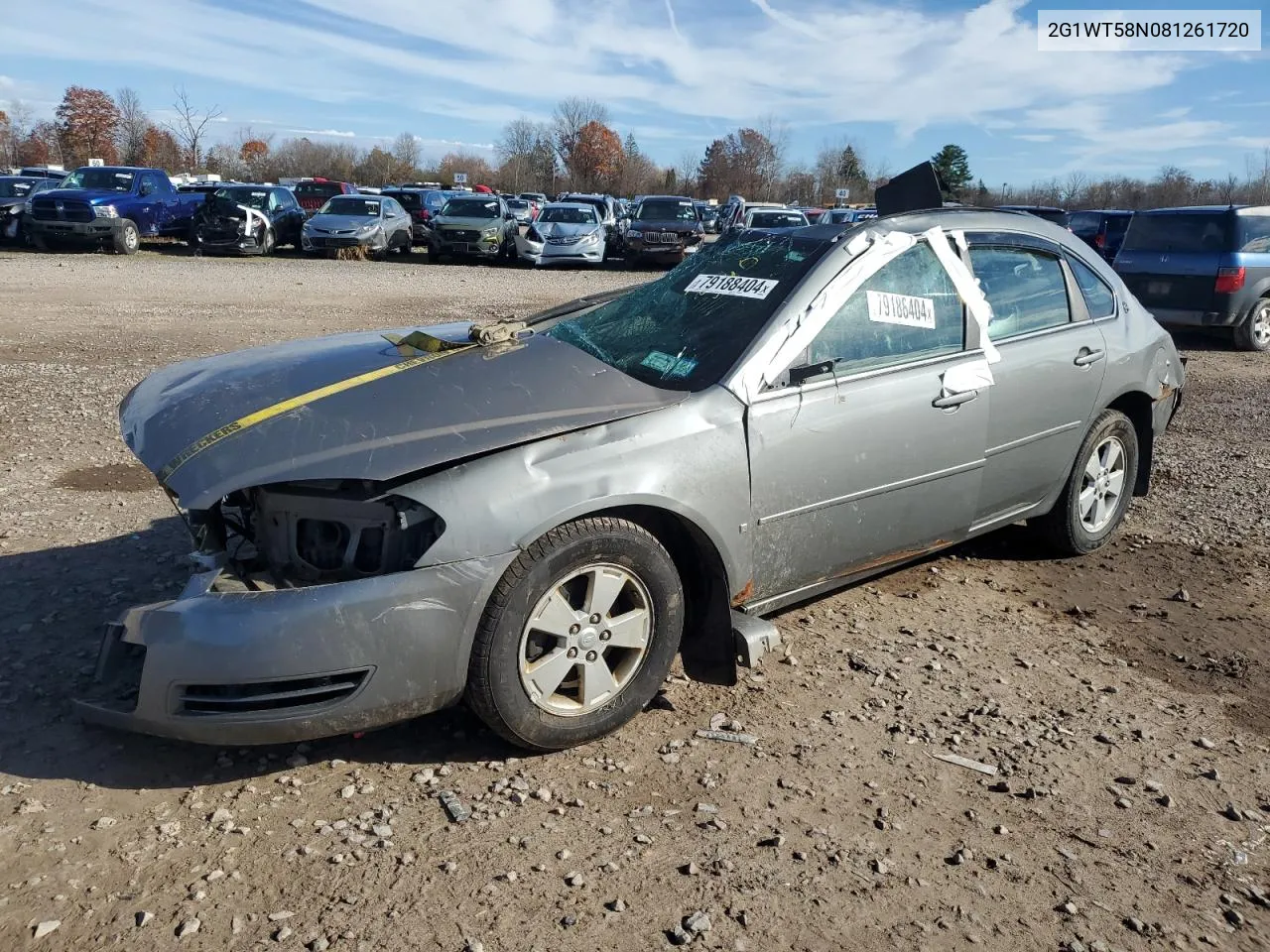 2008 Chevrolet Impala Lt VIN: 2G1WT58N081261720 Lot: 79188404