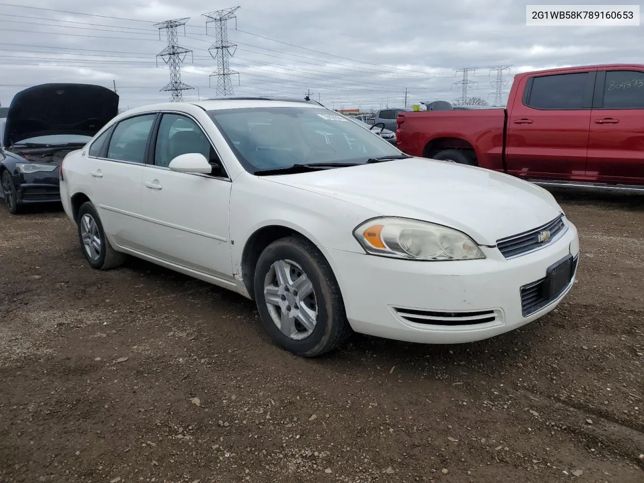 2008 Chevrolet Impala Ls VIN: 2G1WB58K789160653 Lot: 79950584