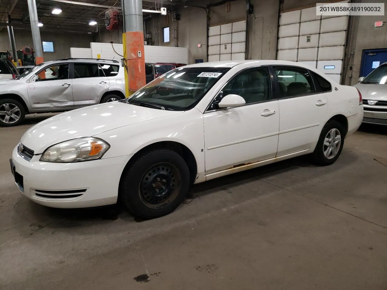 2008 Chevrolet Impala Ls VIN: 2G1WB58K489190032 Lot: 80731514