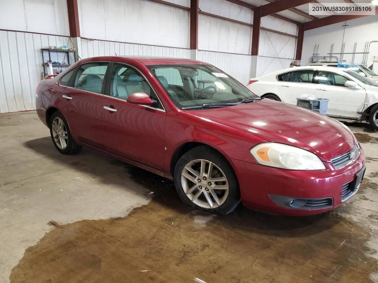 2008 Chevrolet Impala Ltz VIN: 2G1WU583089185106 Lot: 80820844