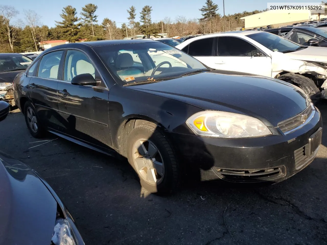 2009 Chevrolet Impala 1Lt VIN: 2G1WT57K091155292 Lot: 41411274