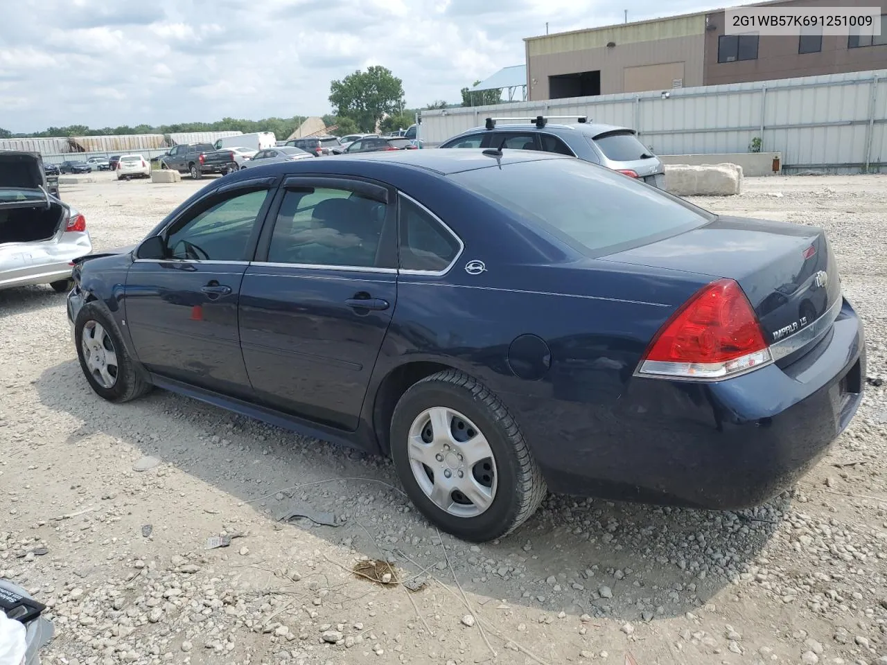 2009 Chevrolet Impala Ls VIN: 2G1WB57K691251009 Lot: 56574184