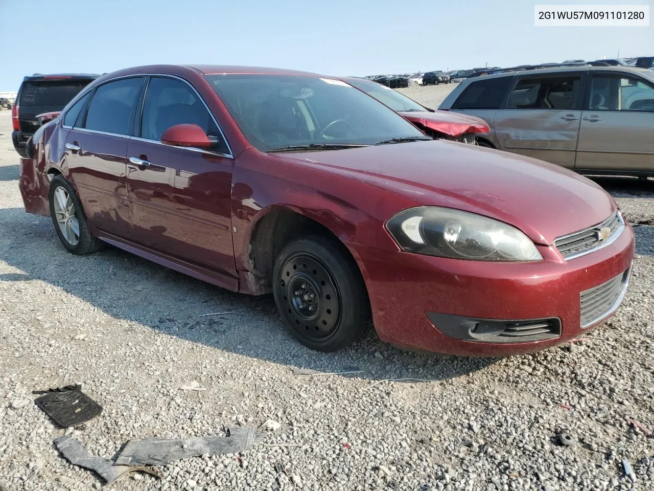 2009 Chevrolet Impala Ltz VIN: 2G1WU57M091101280 Lot: 70867924