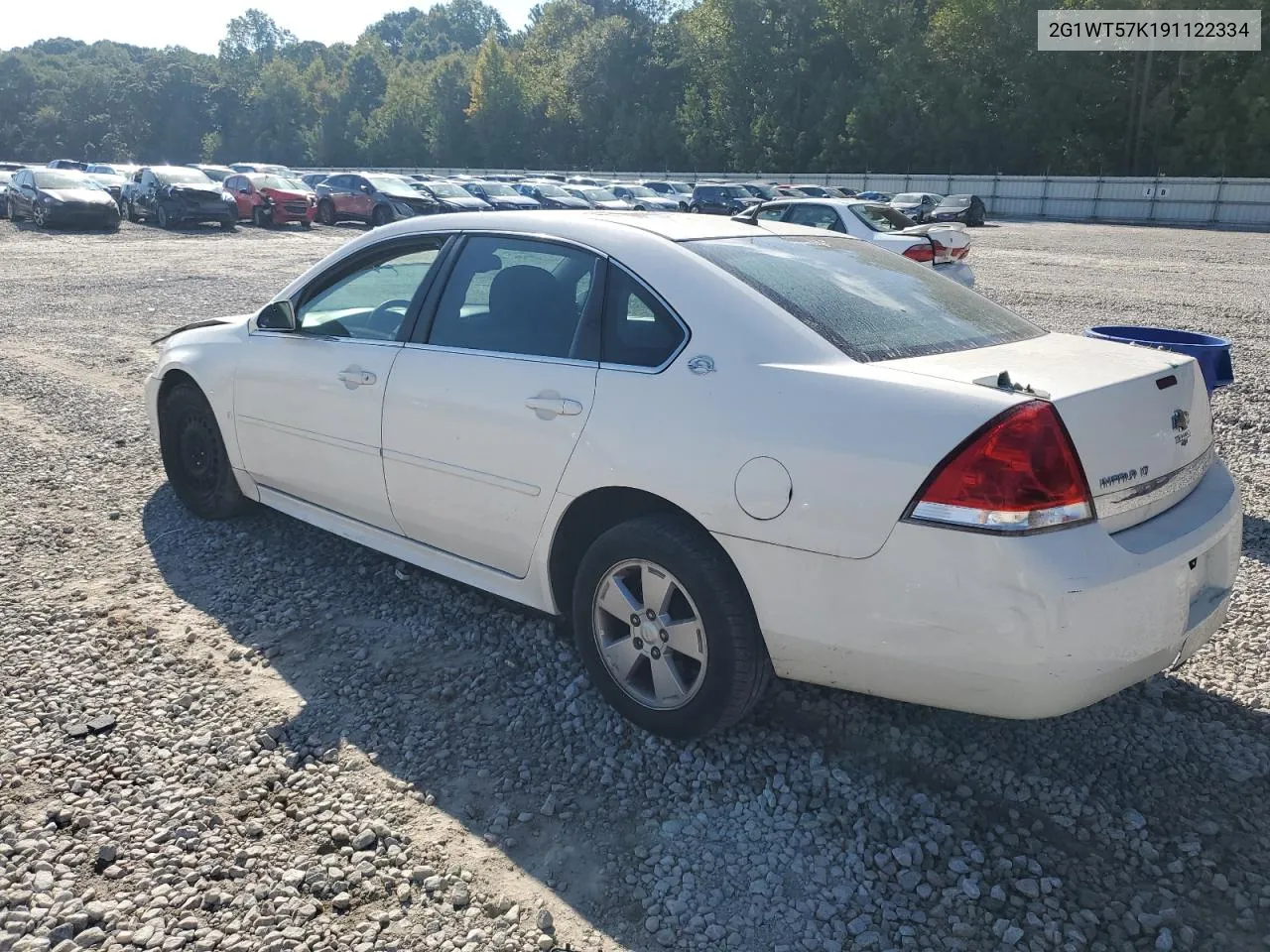 2G1WT57K191122334 2009 Chevrolet Impala 1Lt