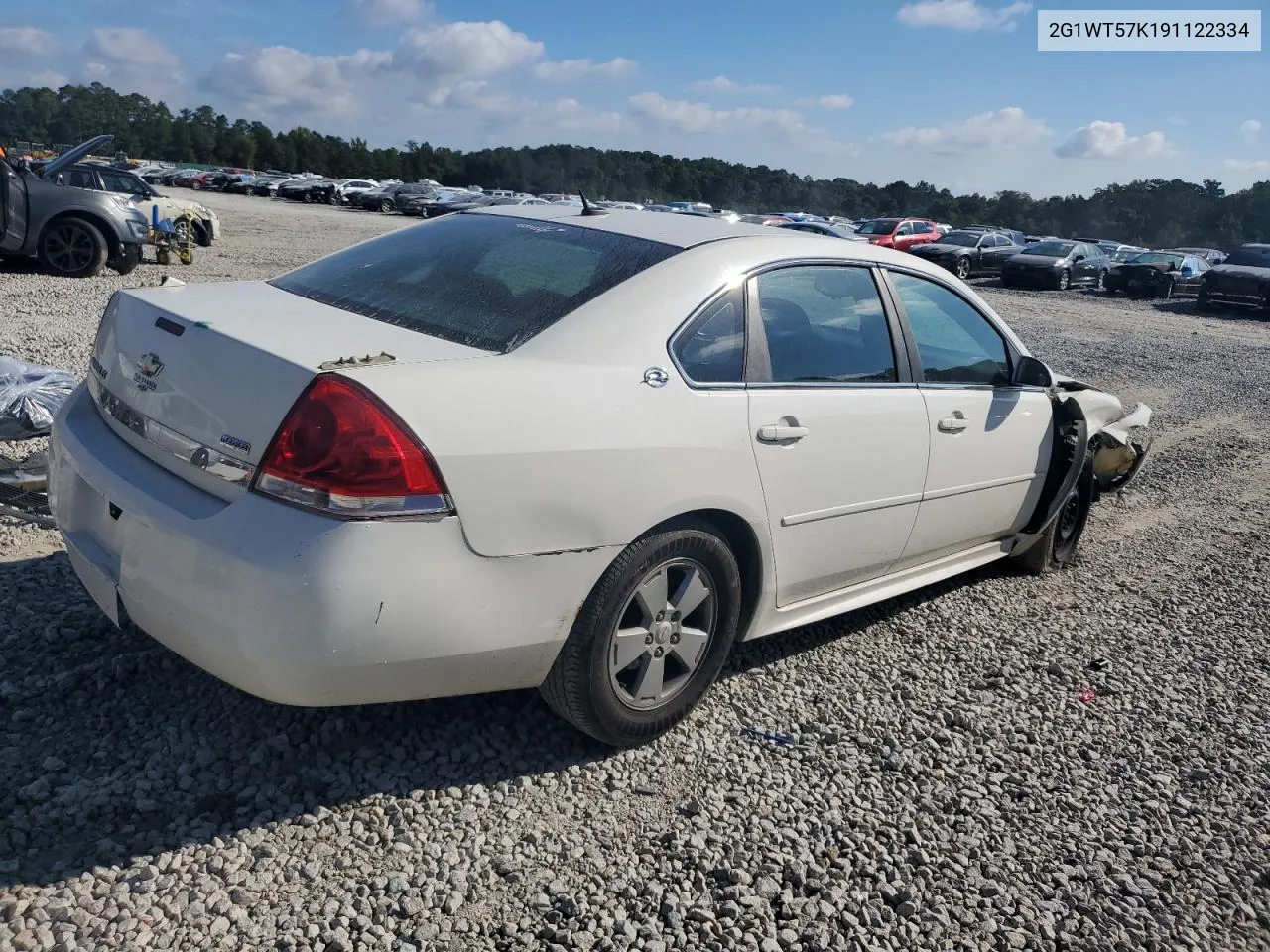 2G1WT57K191122334 2009 Chevrolet Impala 1Lt