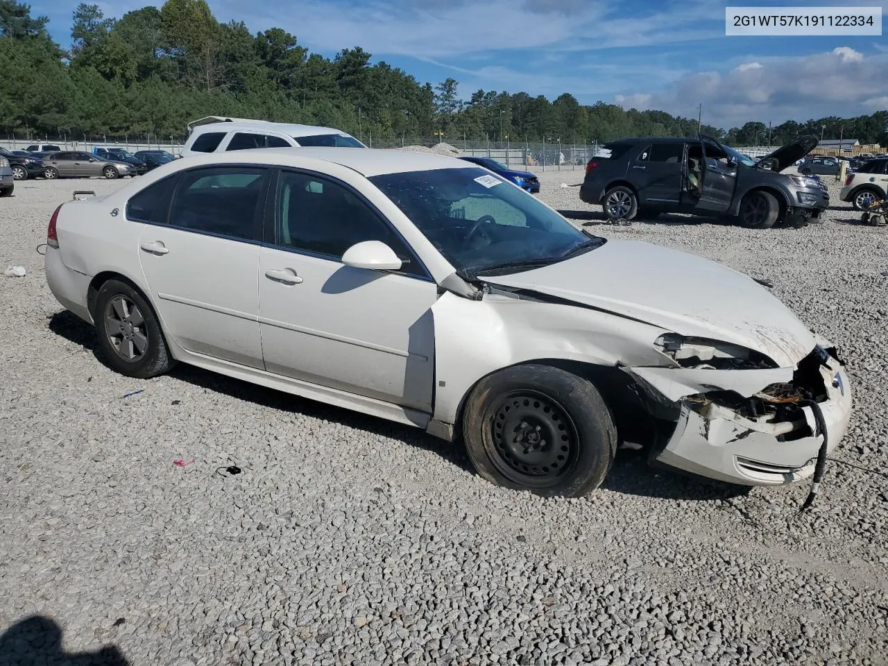 2G1WT57K191122334 2009 Chevrolet Impala 1Lt