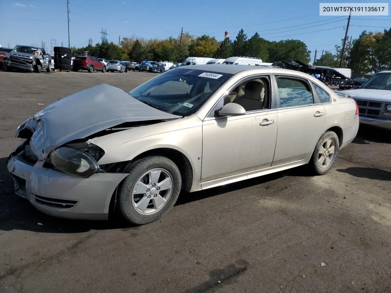 2009 Chevrolet Impala 1Lt VIN: 2G1WT57K191135617 Lot: 73488444