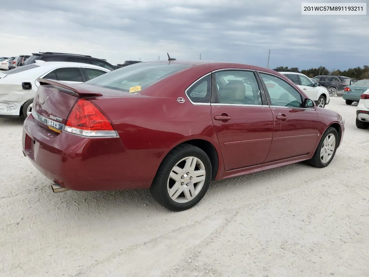 2009 Chevrolet Impala 2Lt VIN: 2G1WC57M891193211 Lot: 76189534