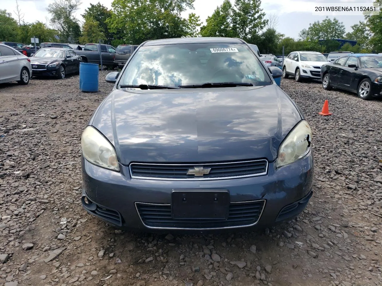 2G1WB5EN6A1152451 2010 Chevrolet Impala Lt