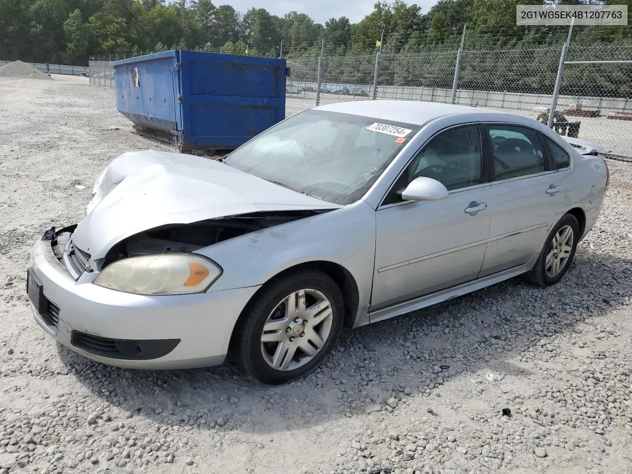 2011 Chevrolet Impala Lt VIN: 2G1WG5EK4B1207763 Lot: 70307254