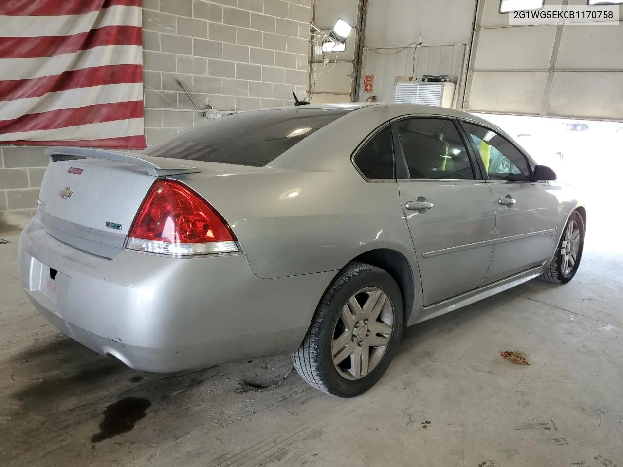 2011 Chevrolet Impala Lt VIN: 2G1WG5EK0B1170758 Lot: 71831514