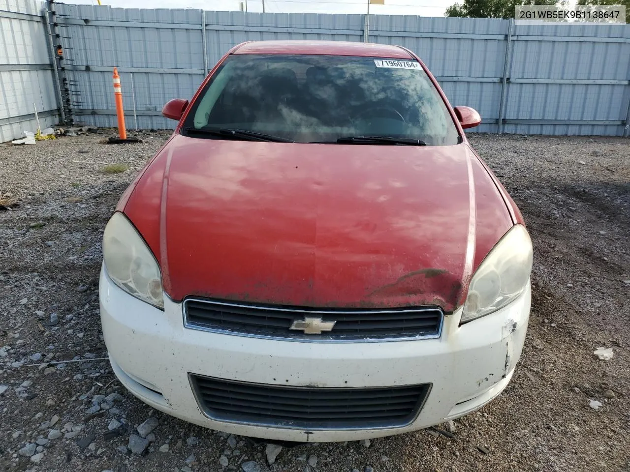 2011 Chevrolet Impala Lt VIN: 2G1WB5EK9B1138647 Lot: 71960764