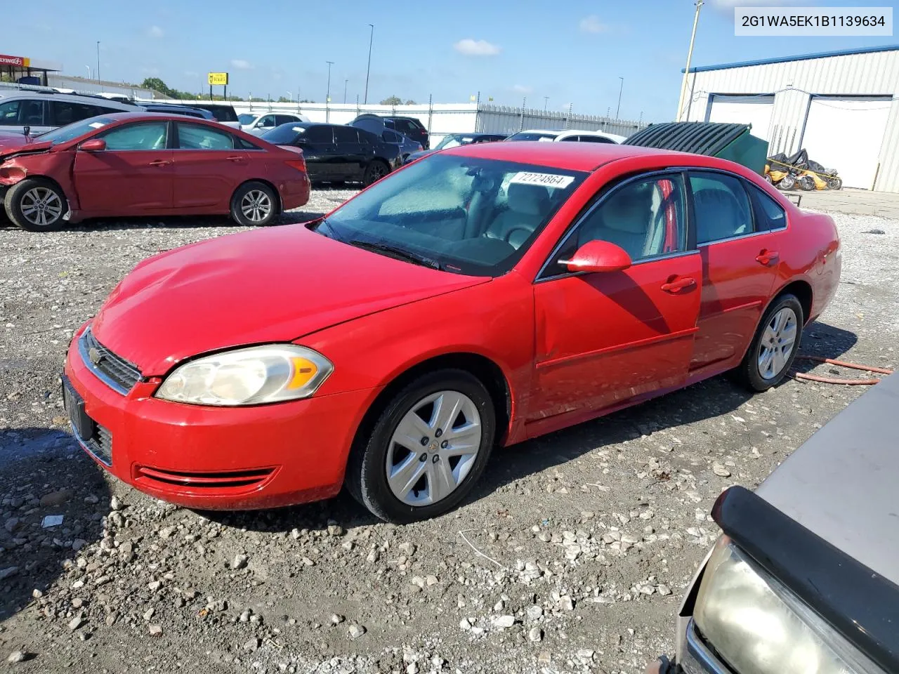 2011 Chevrolet Impala Ls VIN: 2G1WA5EK1B1139634 Lot: 72724864