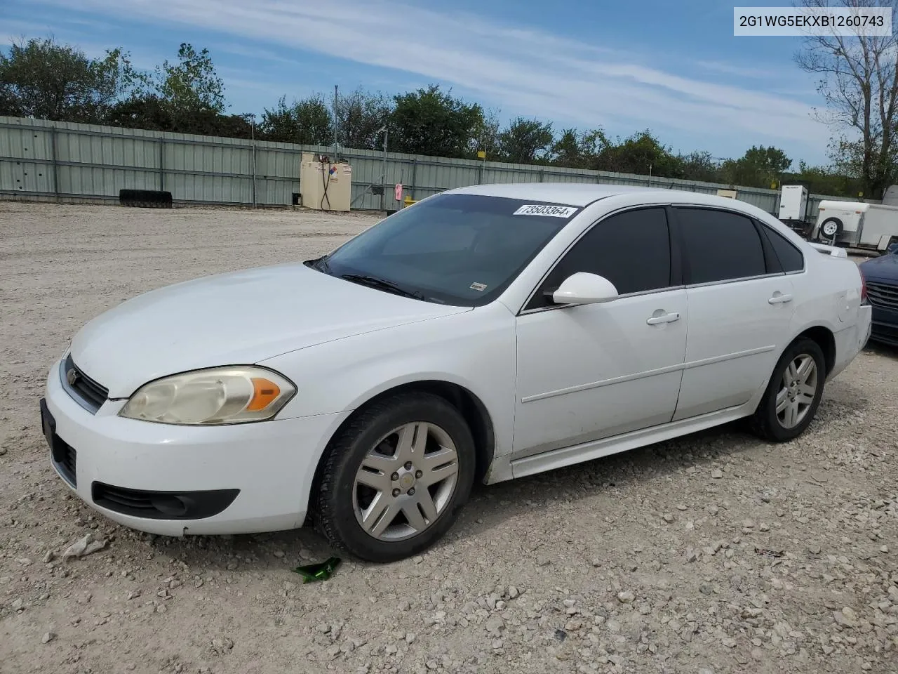 2G1WG5EKXB1260743 2011 Chevrolet Impala Lt